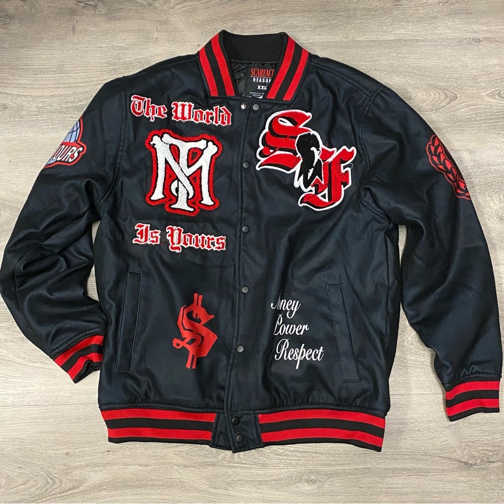 Black and Red Varsity Jacket